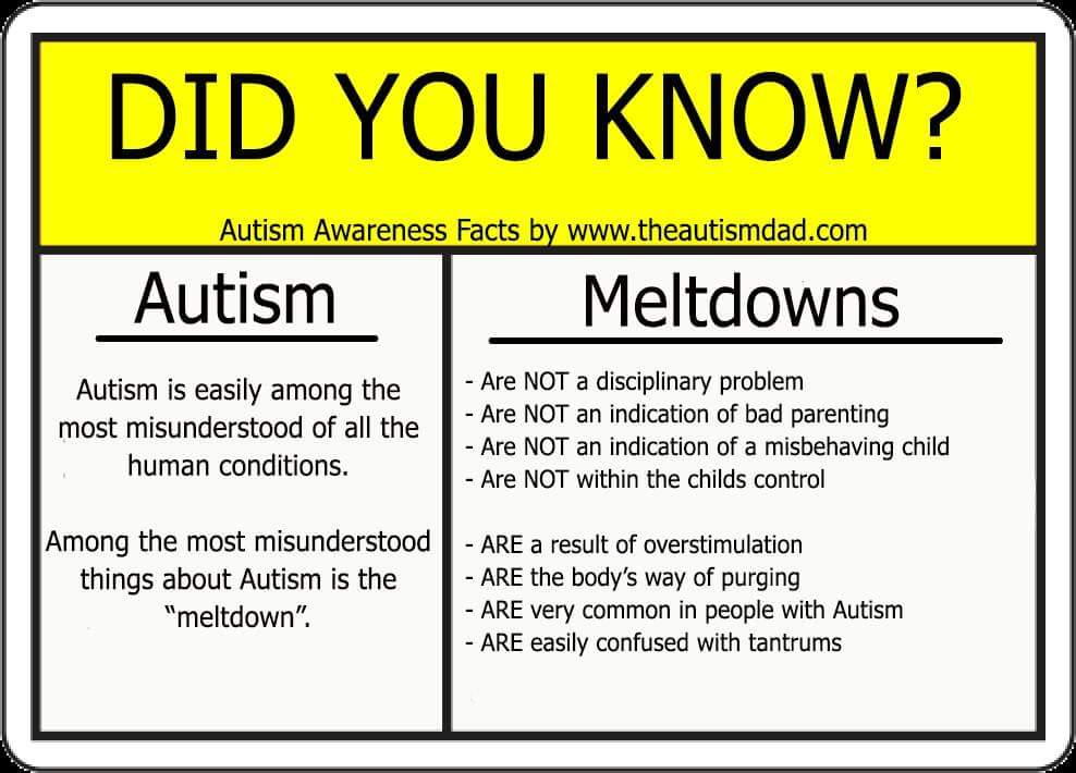 A few basic facts about #Autism and #Meltdowns that ...