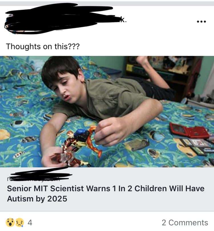Apparently half of all children will have autism by 2025 according to ...