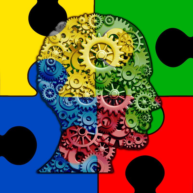 Autism Brain Function stock illustration. Illustration of puzzle ...