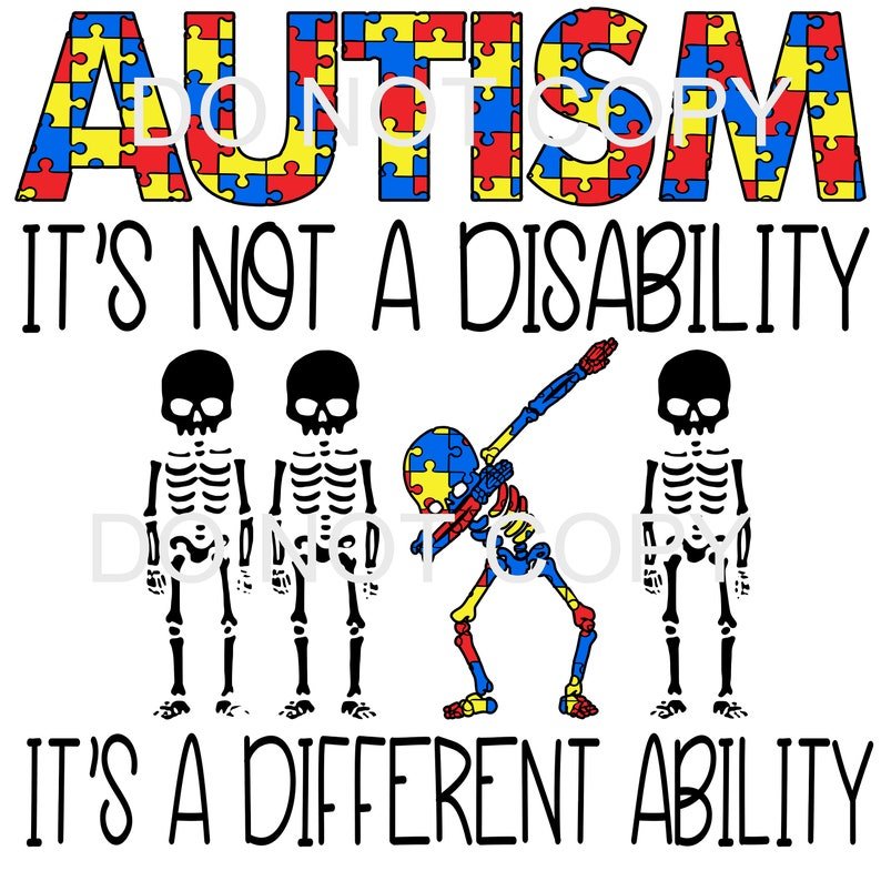 Autism its Not a Disability svg png print and cut