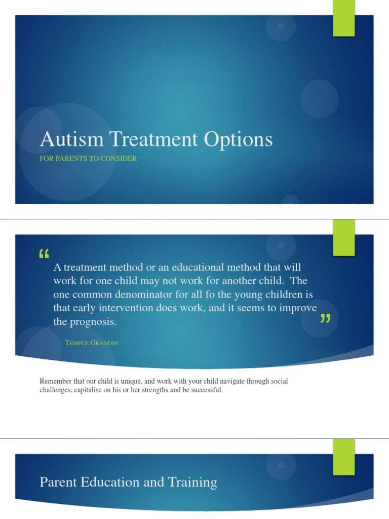 autism treatment options