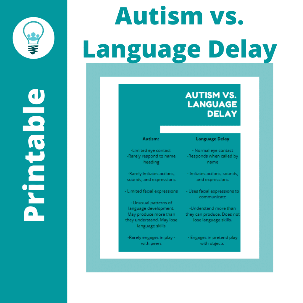 Autism vs. Language Delay Handout  Therapy Resource Network