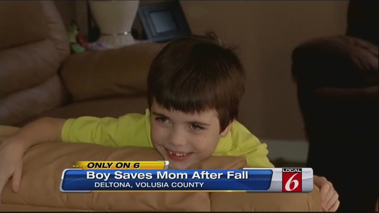 Autistic boy saves mother after fall