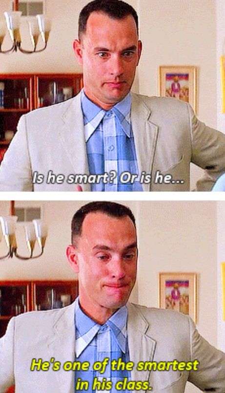 Forrest Gump when he finds out he has a son *cries a ...