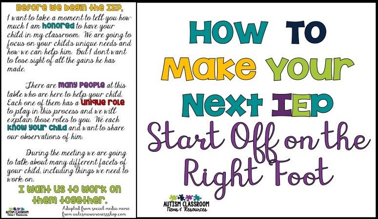 How to Make Your Next IEP Start Off on the Right Foot ...