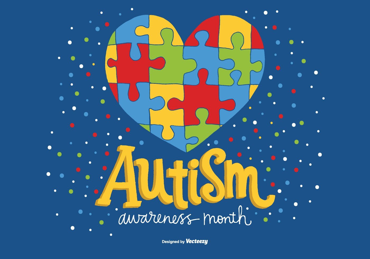National Autism Awareness Month Vector 110131