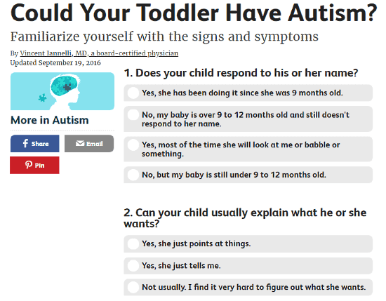 Online Autism Test For Toddlers To Know The Early Signs Of ASD