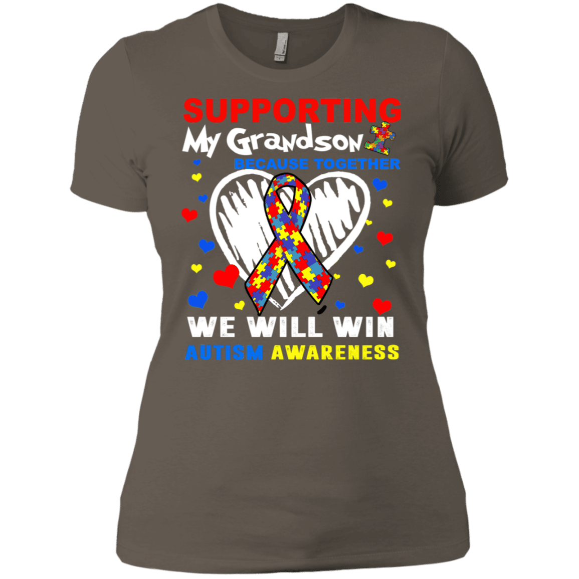 Supporting My Grandson Autism Awareness T Shirt â Tee Peeze