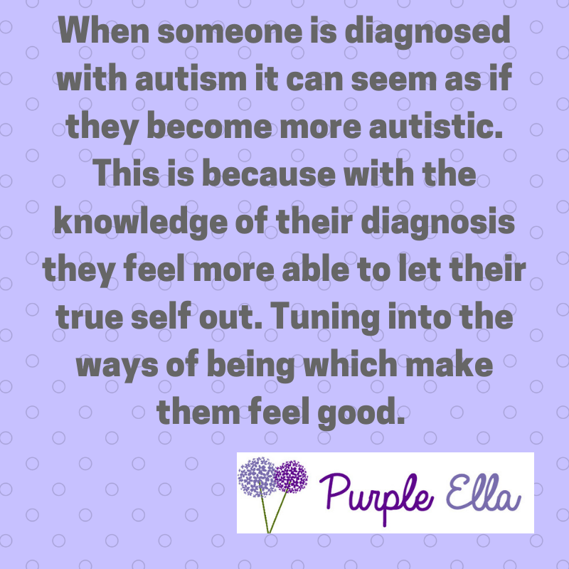 The autism diagnosis means we sometime stop faking/masking neurotypical ...